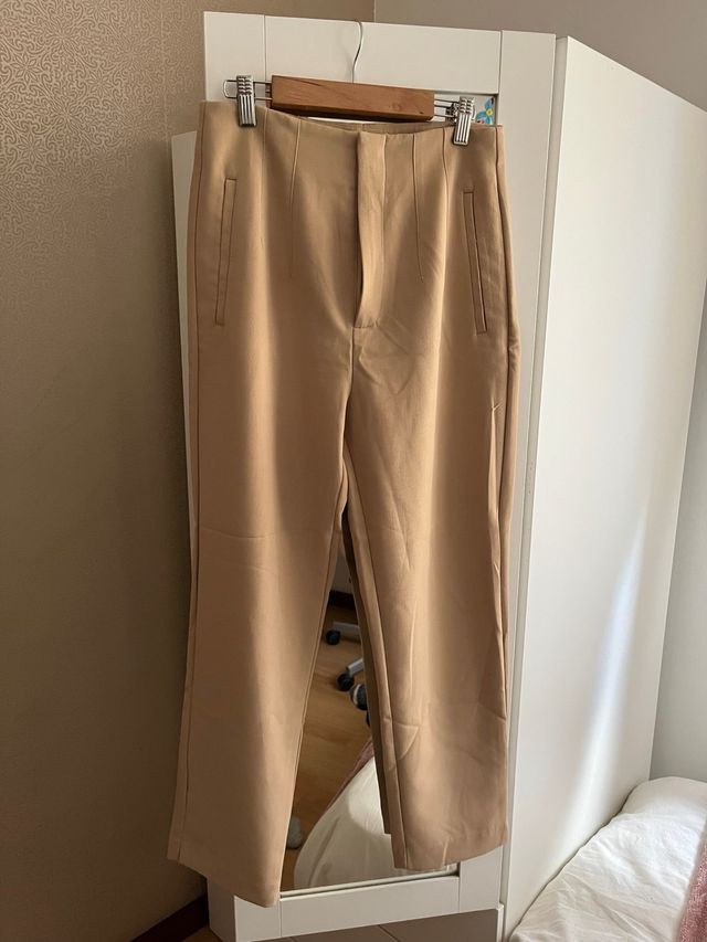 Pantalones de pinza marrones