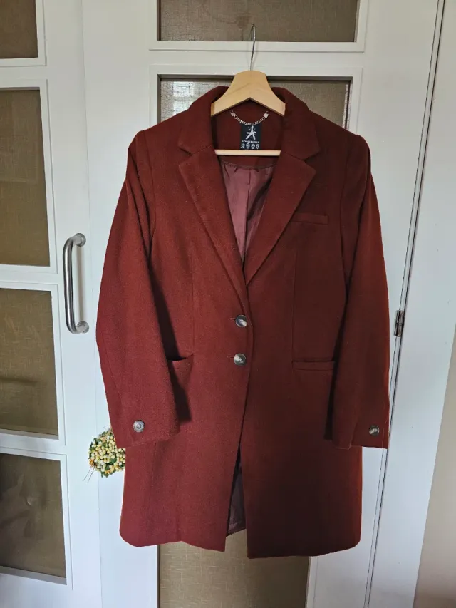 Abrigo paño color caldero