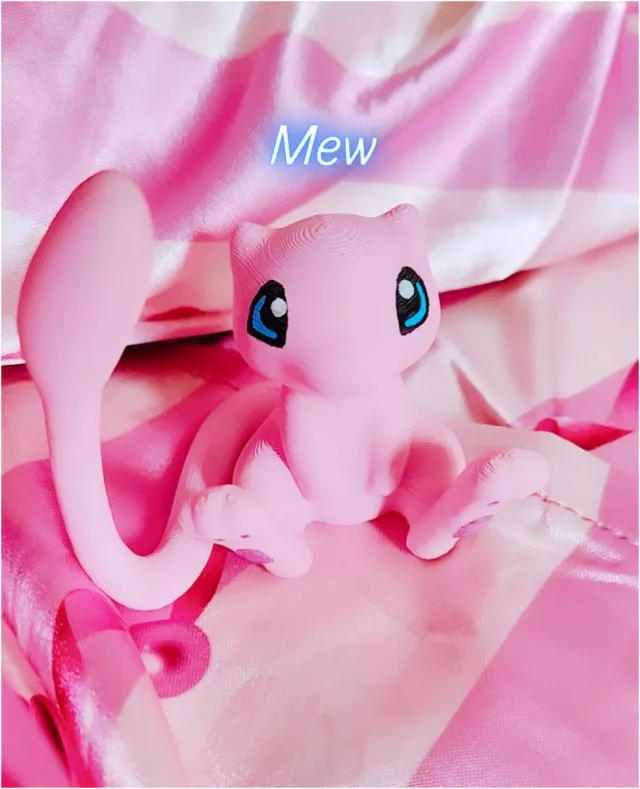 Figura Mew Pokémon handmade 3D