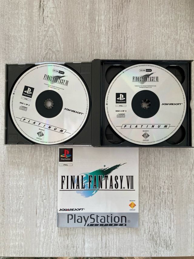 Final Fantasy VII Platinum PS1 pal españa