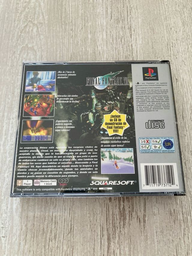 Final Fantasy VII Platinum PS1 pal españa