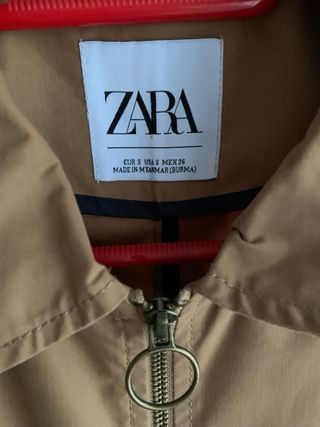 Gabardina Zara recta beige