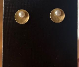 Pendientes oro 18k perla cultivada