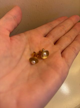 Pendientes oro 18k perla cultivada