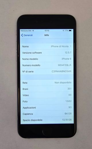 iPhone 6 64GB Grigio Siderale