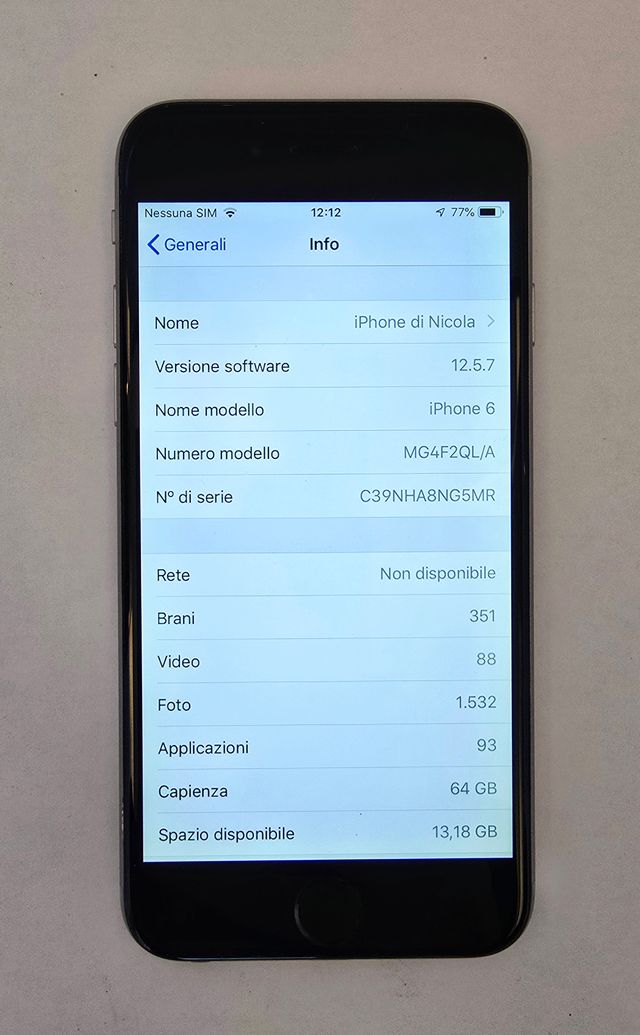 iPhone 6 64GB Grigio Siderale