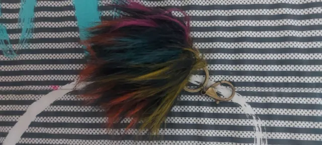 Llavero pompón multicolor con anilla