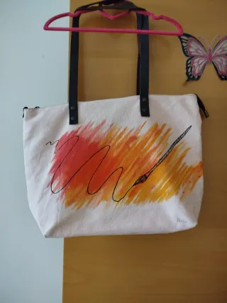 Bolsa vintage lienzo diseño artístico