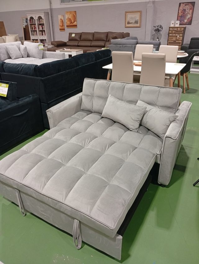 Sofá Cama Gris Nuevo