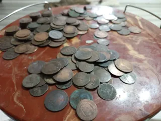 Lote de monedas de cobre antiguas