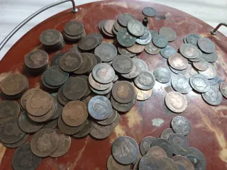 Lote de monedas de cobre antiguas
