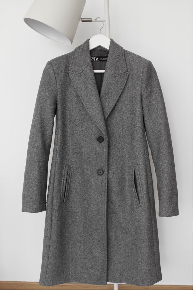Abrigo paño gris Zara