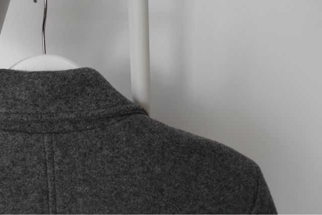 Abrigo paño gris Zara