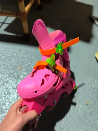 Patines en línea infantiles rosas talla 29-32