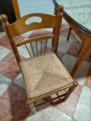 Mesa de cocina madera extensible y cristal