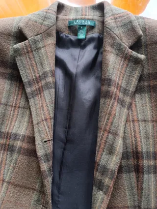 Chaqueta Ralph Lauren algodón cuadros mujer