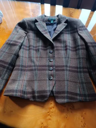 Chaqueta Ralph Lauren algodón cuadros mujer