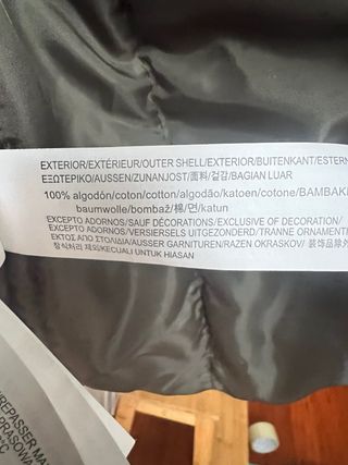 Parka Pull&Bear verde oliva Talla S