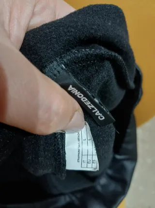 Pantalón Polipiel Pitillo Negro T-L