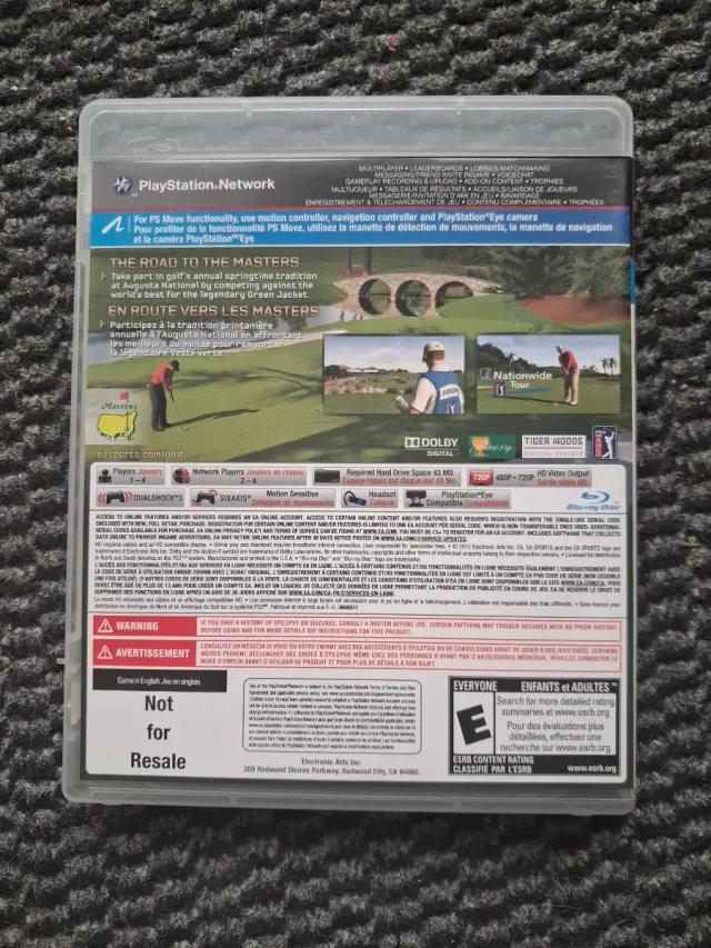 Tiger Woods PGA Tour 12 Masters PS3