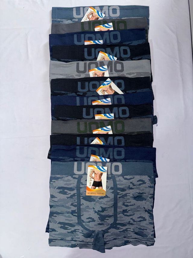 Lote 12 boxers elásticos talla M/L