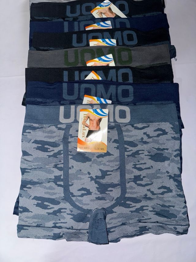 Lote 12 boxers elásticos talla M/L