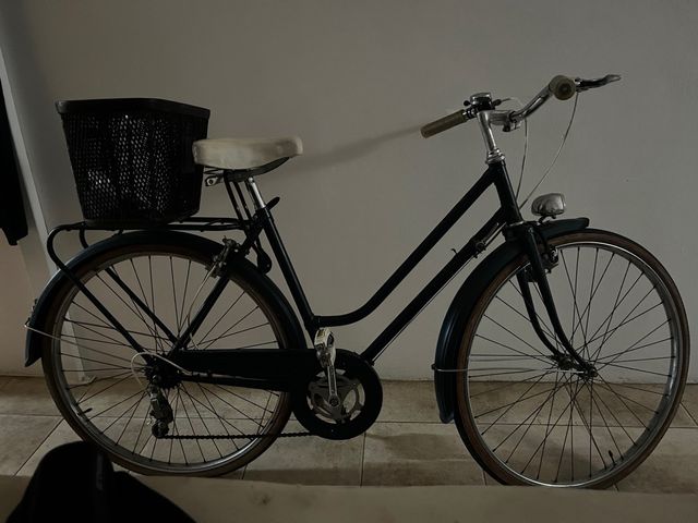 Bicicleta clásica con cesta