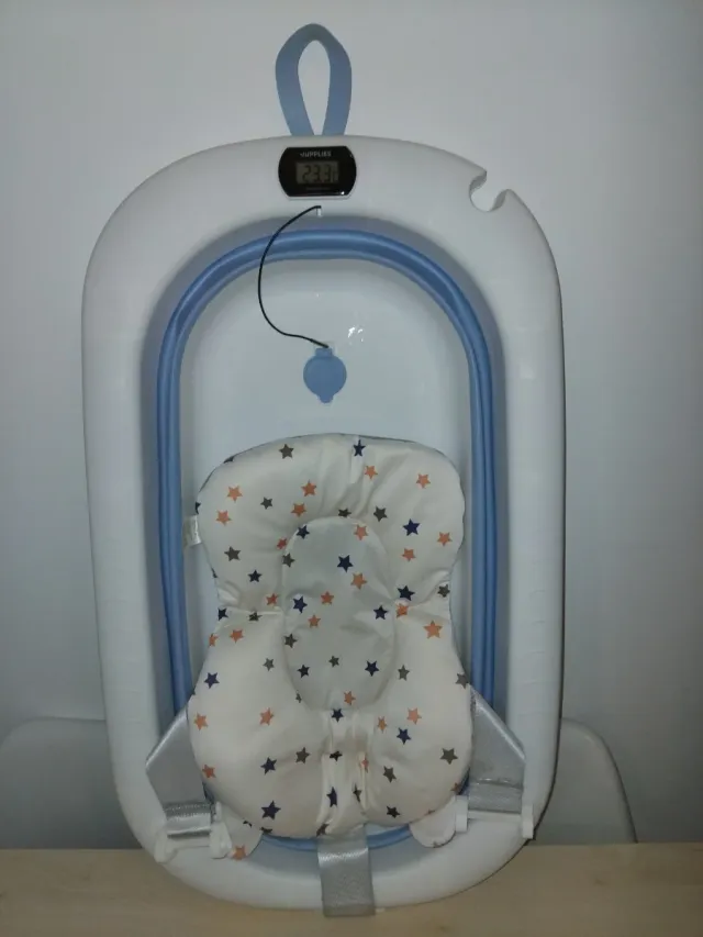 Bañera bebé plegable + cojín estrella