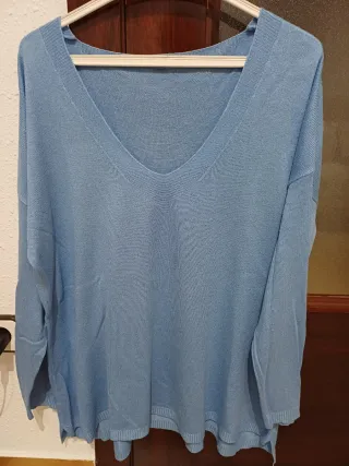 Jersey fino azul claro talla XL