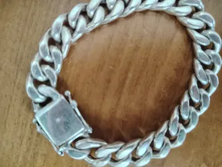 Pulsera eslabones plata Acetato. Preciosa