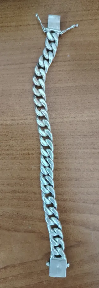 Pulsera eslabones plata Acetato. Preciosa