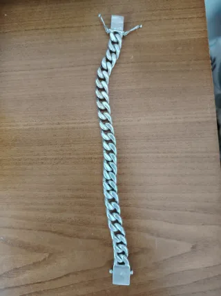 Pulsera eslabones plata Acetato. Preciosa