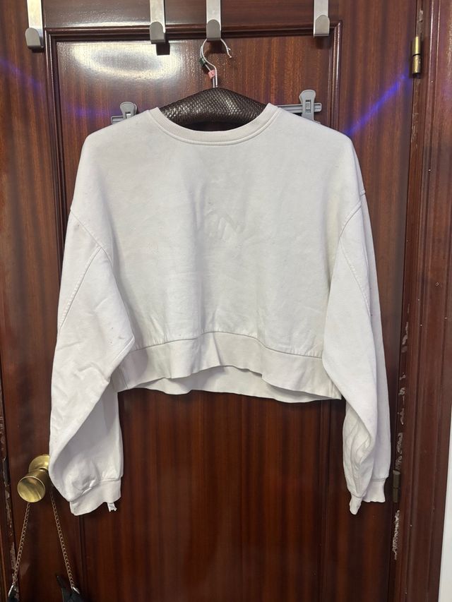 Sudadera corta blanca