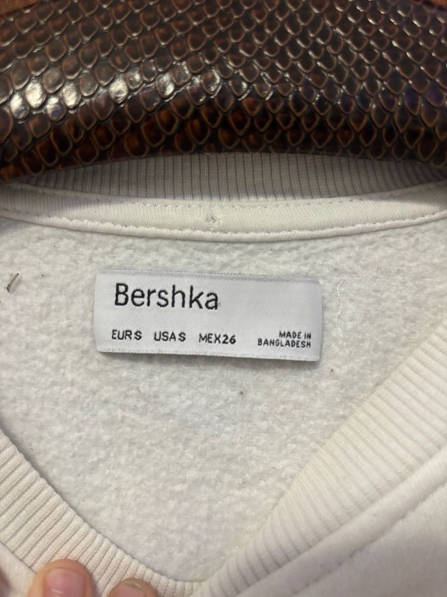 Sudadera corta blanca