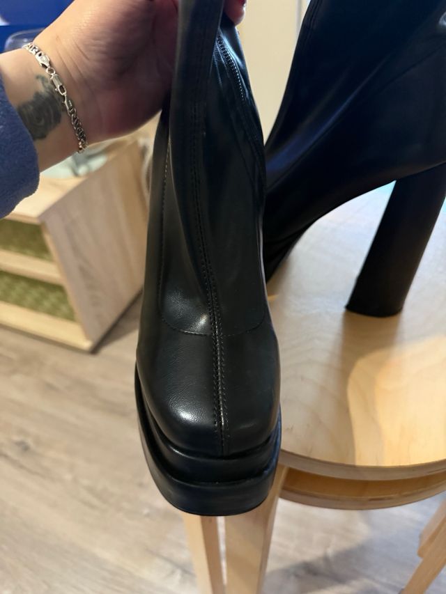 Botas de plataforma negras mujer