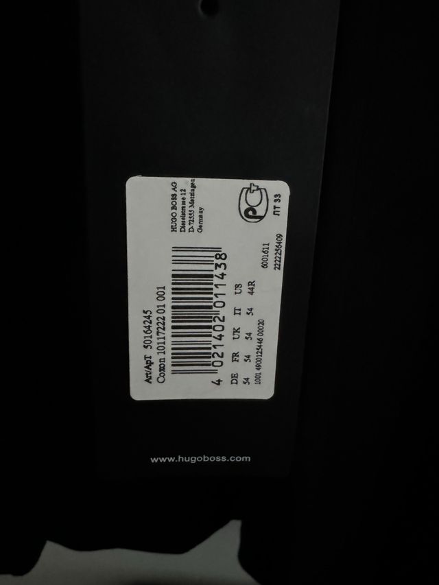 Abrigo Hugo Boss Negro