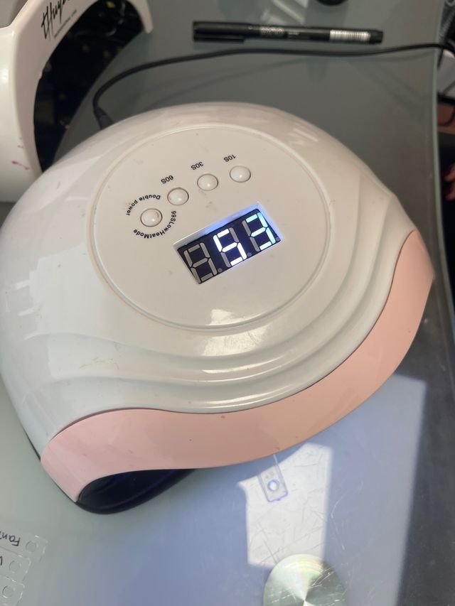 Lámpara UV LED Uñas Rosa y Blanca