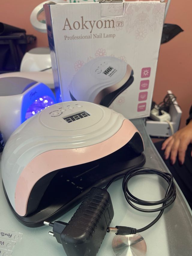 Lámpara UV LED Uñas Rosa y Blanca