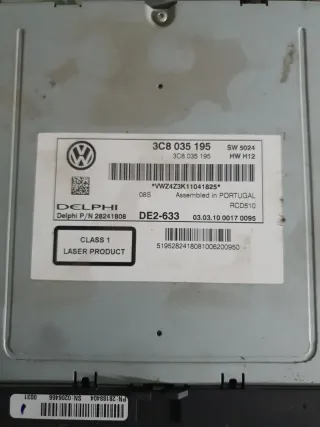 Radio CD VW RCD510 3C8 035 195