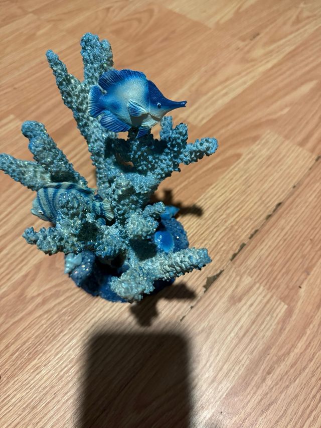 Decoración Coral Azul y Plateado