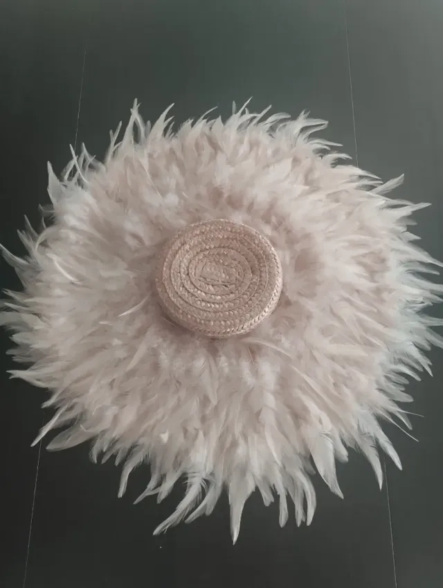 Pamela de plumas rosa