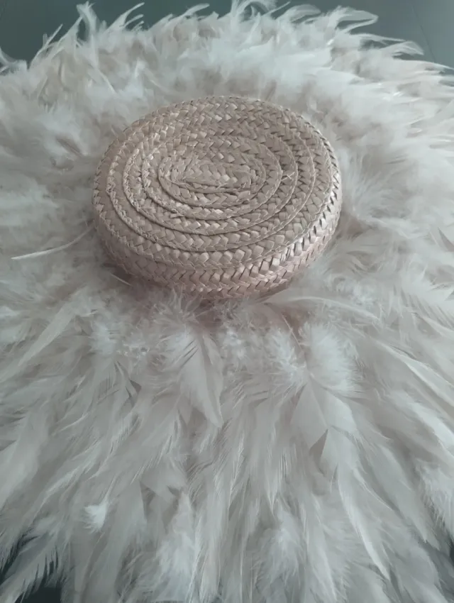 Pamela de plumas rosa