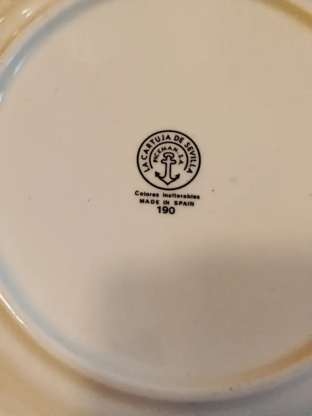 Plato La Cartuja 25cm sin usar
