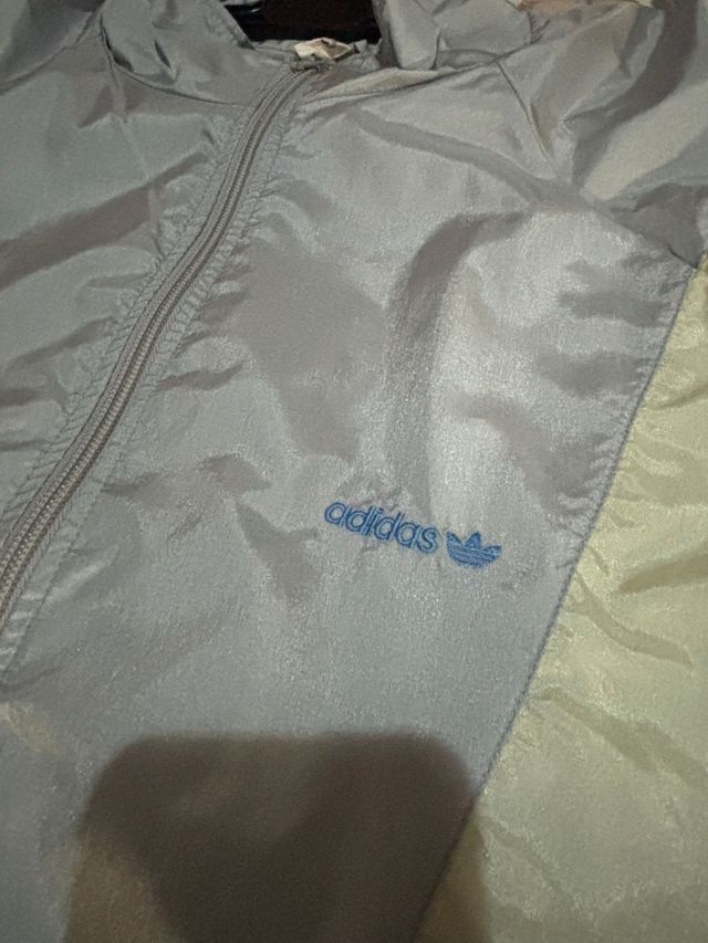 Chaqueta Adidas Beige, Azul y Gris