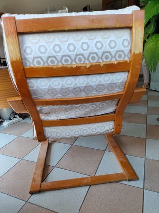 Poltrona Ikea legno e tessuto