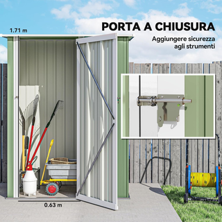 Casetta da Giardino Porta Utensili in Lamiera di A
