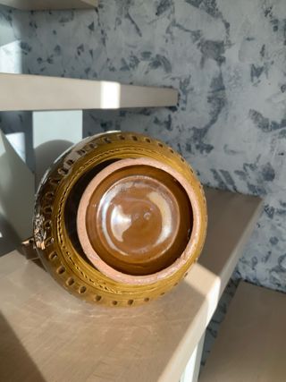 Brocca color senape tipo Bitossi in ceramica