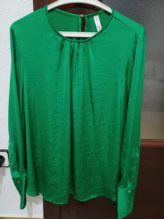 Blusa Mango Verde Talla XL