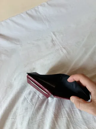 Cartera Piel El Potro Negra y Roja