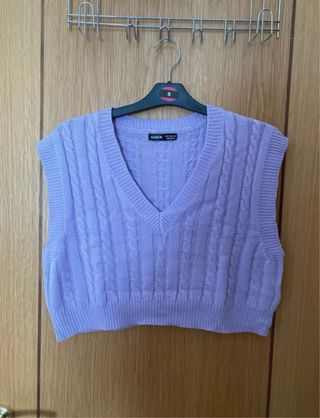 Chaleco punto morado Shein Talla S